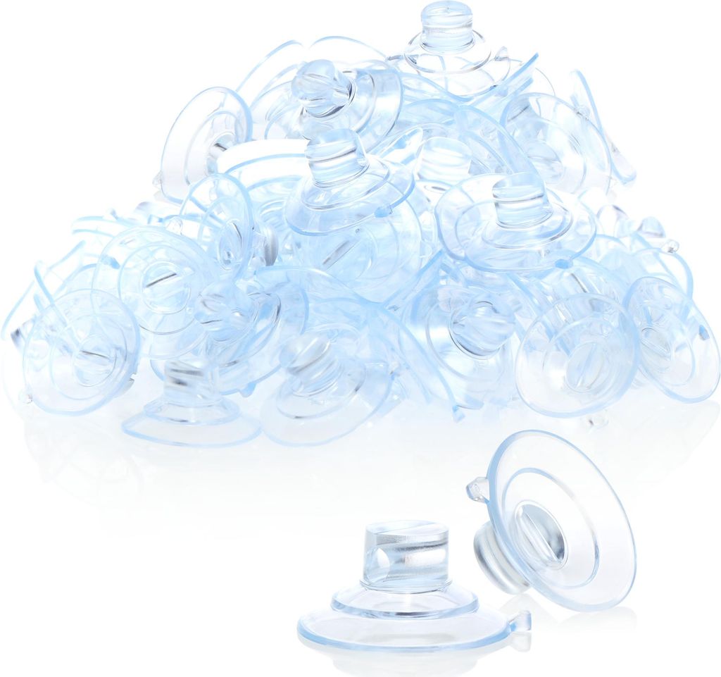 com-four® 80x Saugnapfhalter mit Kabel-Schlitz, transparent Produktbild 