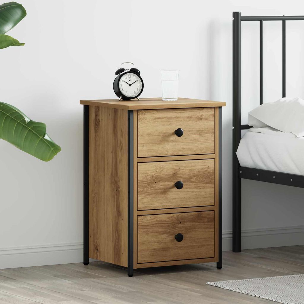 vidaXL Table de chevet Marron 40 x 36 x 60 cm Bois massif Image du produit 