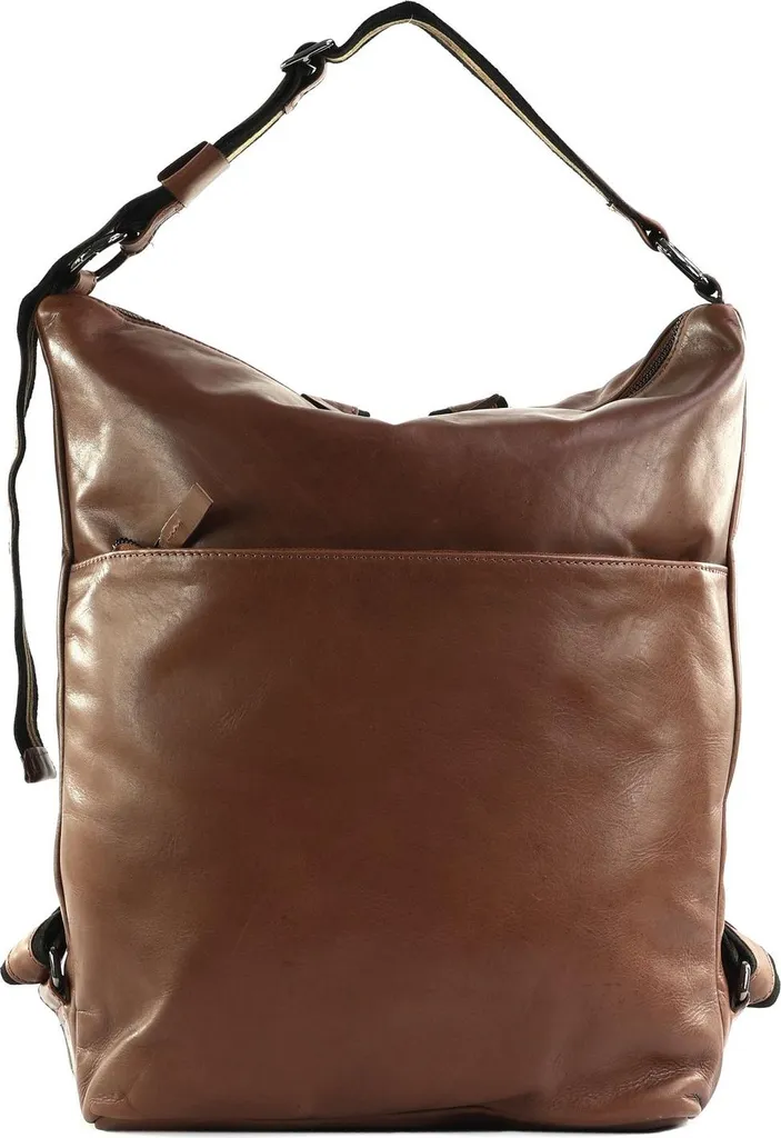 Sac à dos Harold's Caugio Shoulder Backpack Cognac brun en cuir véritable