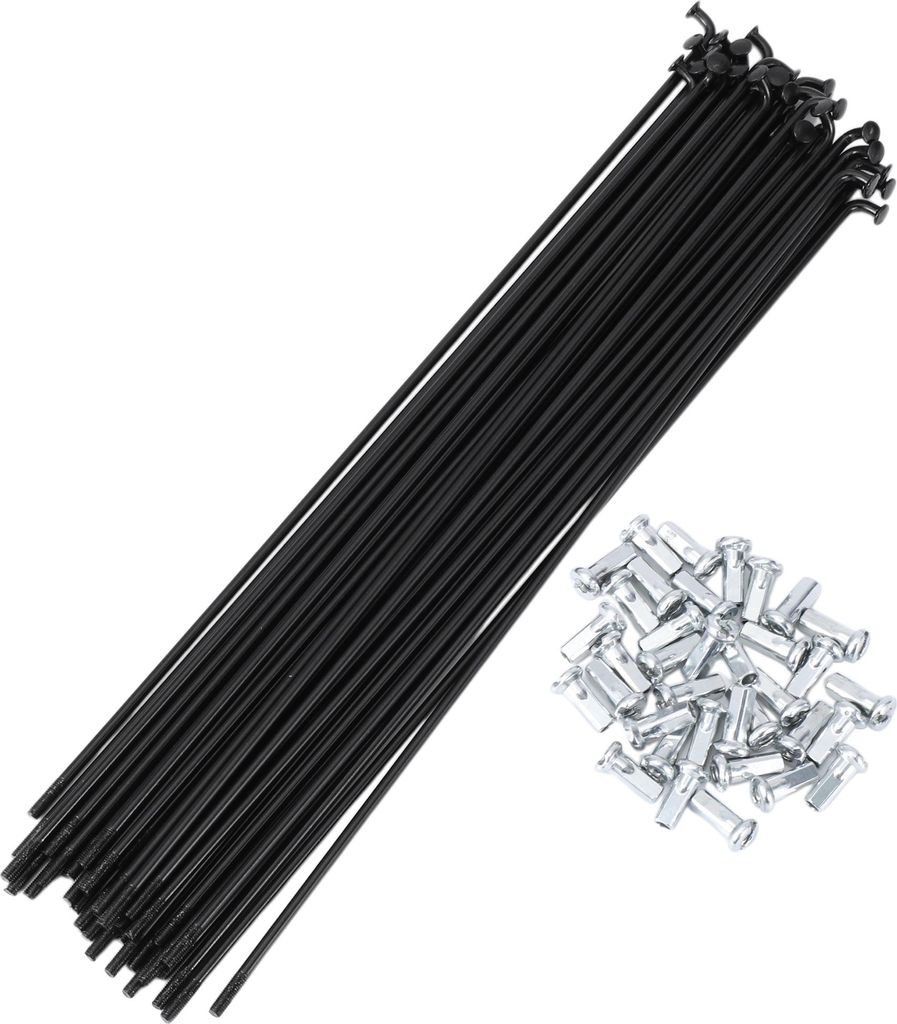 36 Satz 12G Fahrradspeichen 225mm Radspeichen 45 Stahl Schwarz
