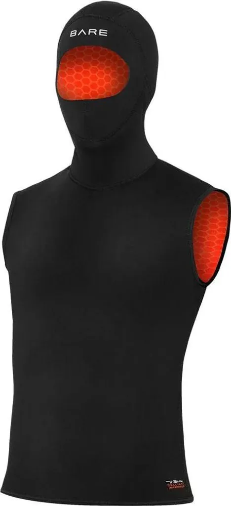 Bare Ultrawarmth Rash Guard à Capuche 7/3mm Sans Manches Noir Taille L