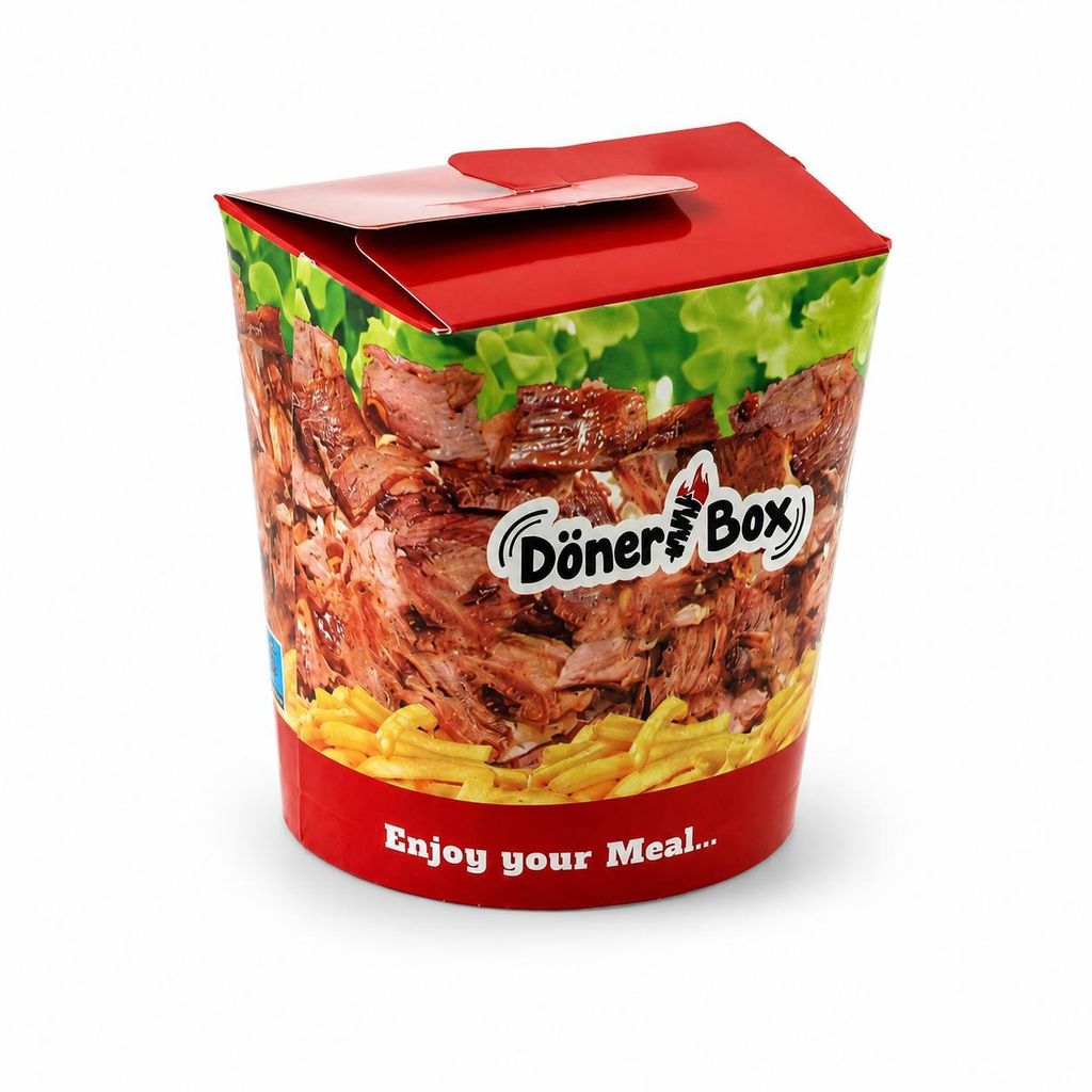 100 boîtes "Dönerbox" pour frites, kebabs et snacks, format Image du produit 