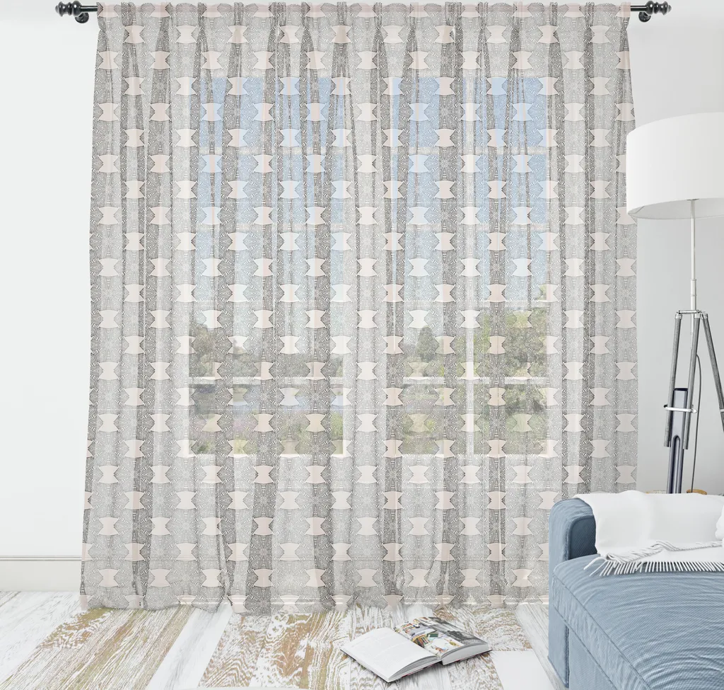 Arazzo Mandala ABAKUHAUS 160x274 - Telo Arredo Soggiorno Taupe e Antracite