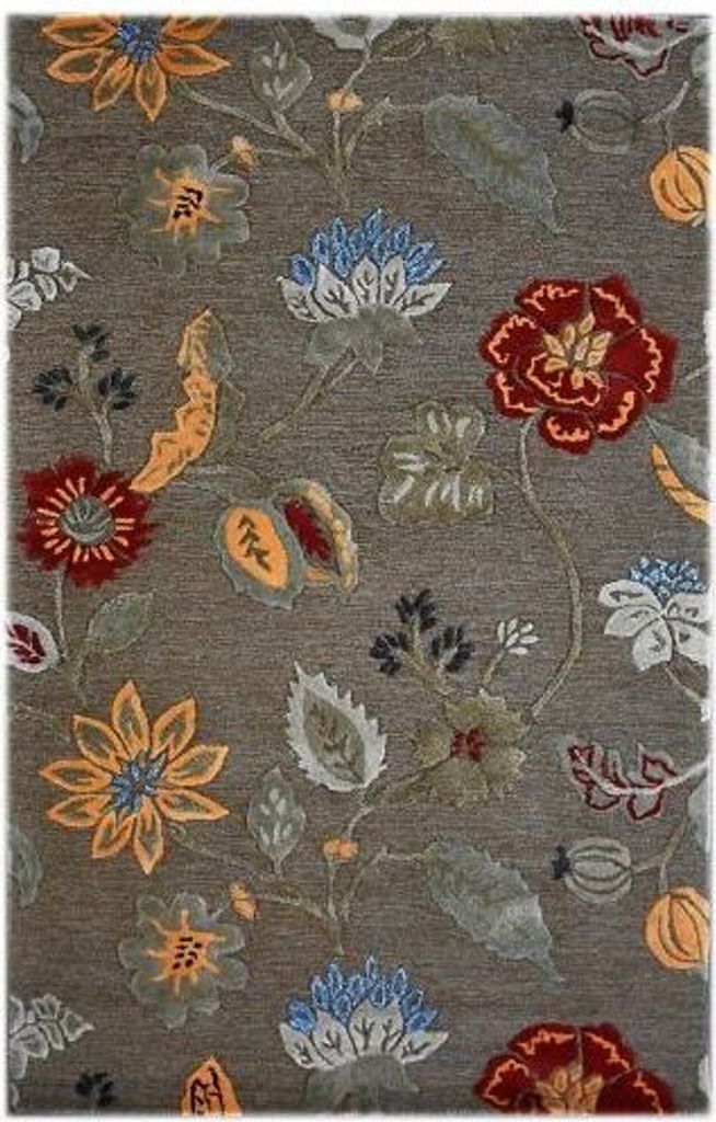 Flowers 1510 brown (153x244 cm)