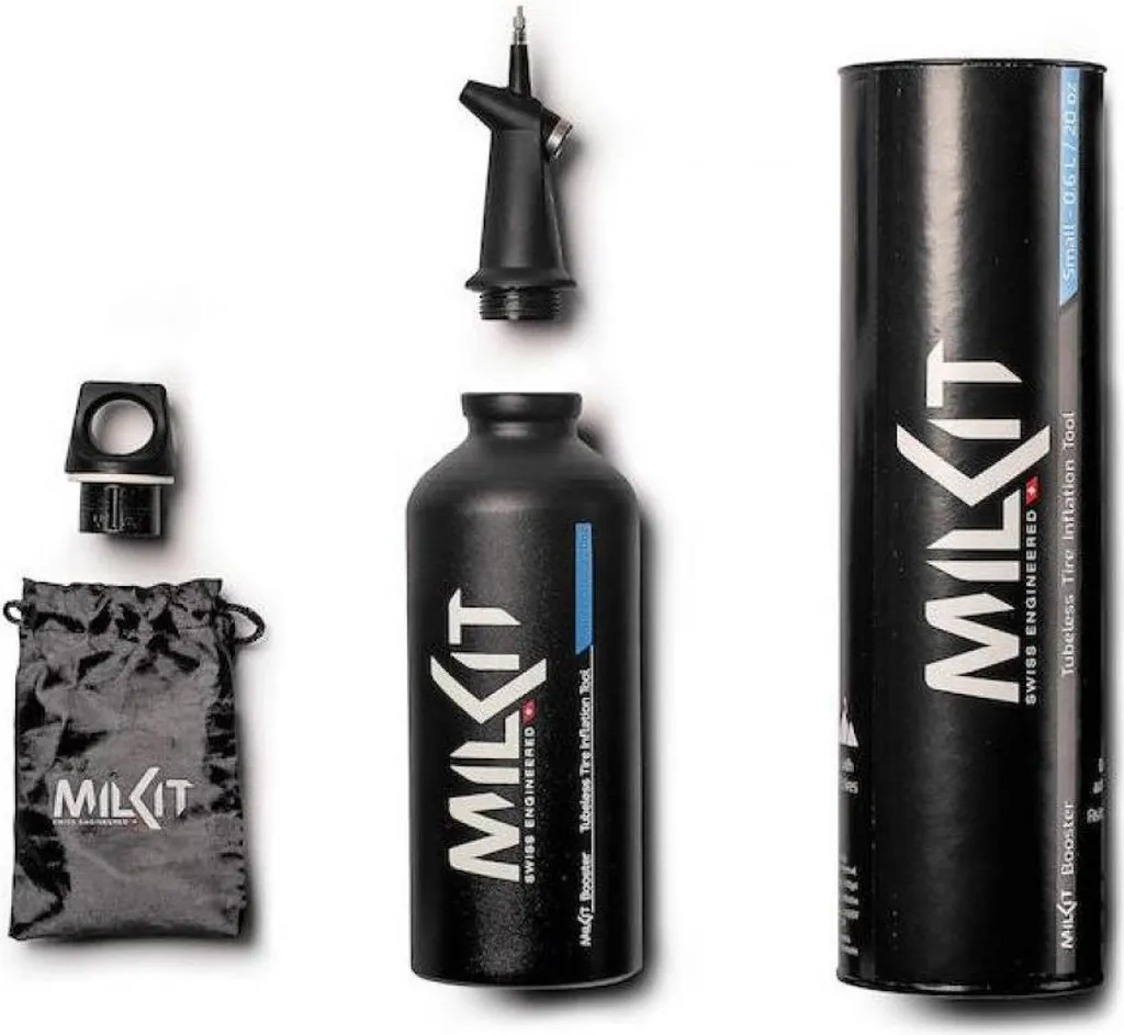 milKit Tubeless Booster 0.75L - Pompe à Air Haute Pression pour Vélos