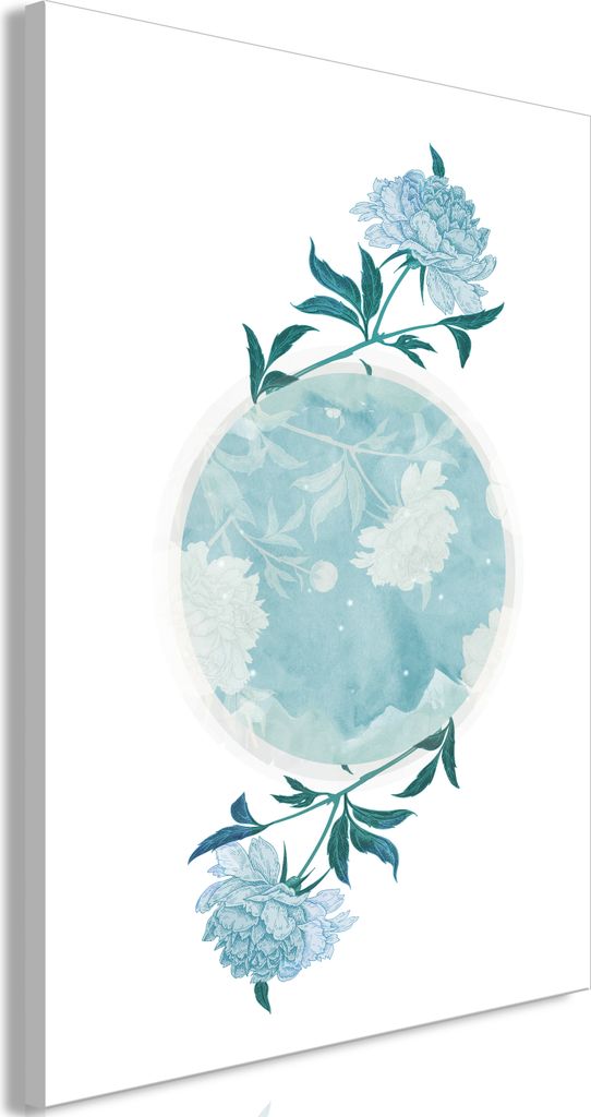 Italienischer Leinwand Leinwandbild - Floral Planet (1 Part) Vertical 60x90 cm Blumen b-C-0323-b-a