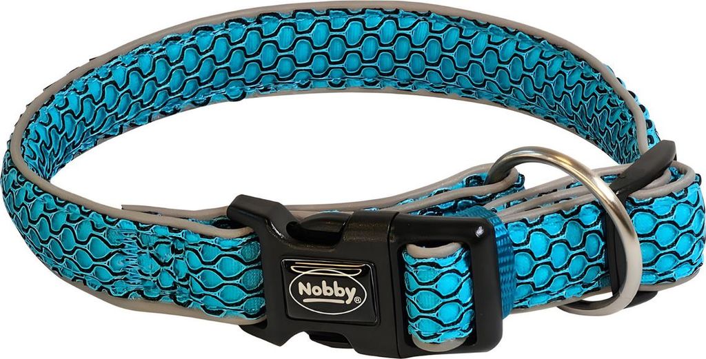 Nobby Halsband "MESH AIR" hellblau L-XL 32 mm, 50-65 cm