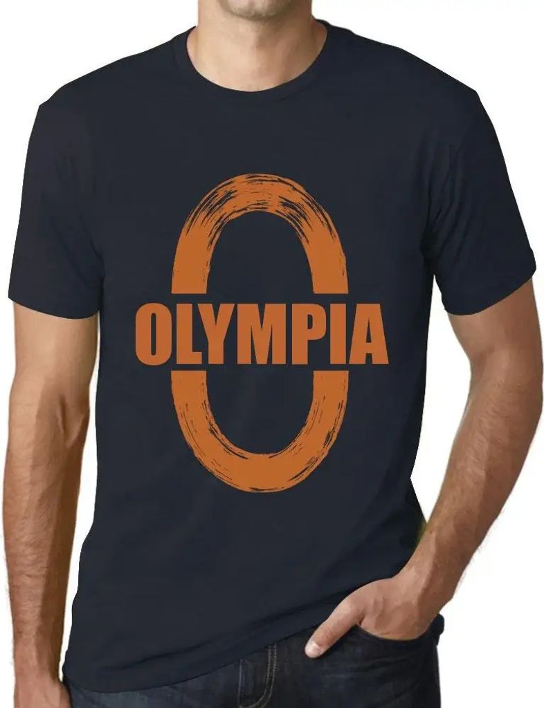 Herren Grafik T-Shirt Olympia Öko-Verantwortlich Vintage Jahrgang Kurzarm Lustige Druck Geburtstag Geschenk Mann