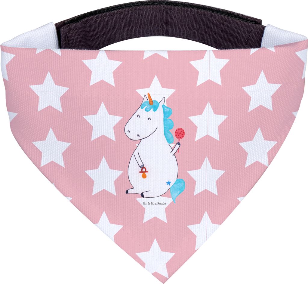 Mr. & Mrs. Panda Hunde Dreieckstuch Einhorn Baby - Rot Pastell - Geschenk, Geburtstag, Tuch, Halstuch Für, Nachwuchs, Einhörner, Mutter, Unicorn