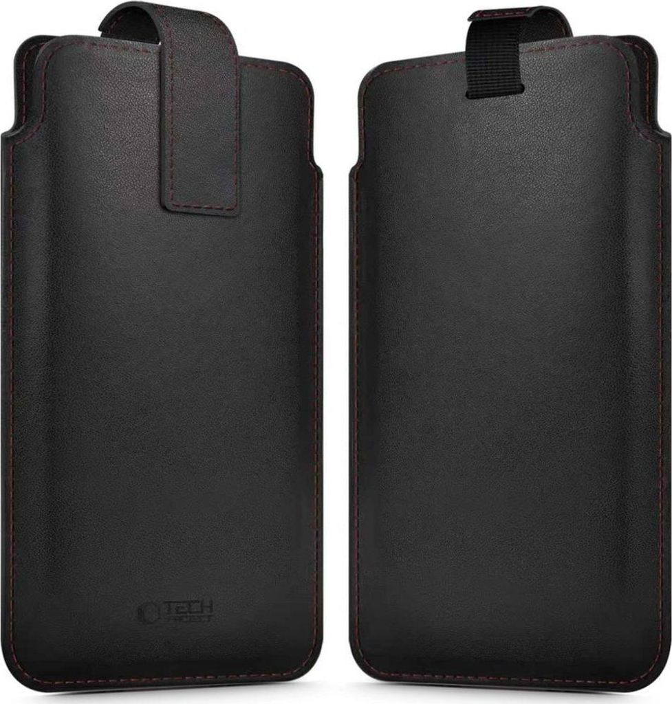 Two black phone cases are shown side-by-side against a white background.