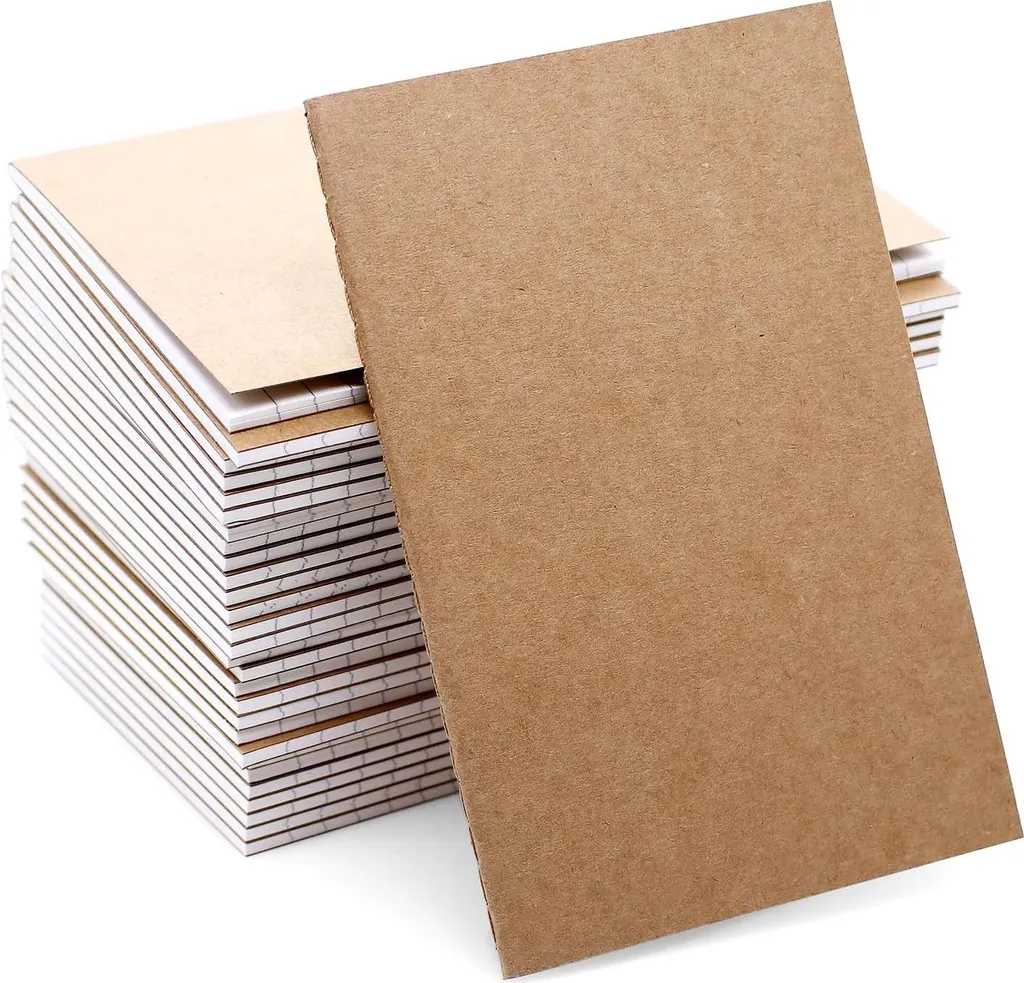 30 Carnets A6 lignés format compact avec couverture kraft haute qualité