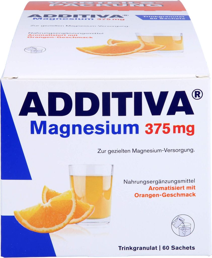 ADDITIVA Magnesium 375mg Sachets, 60 St. Pulver