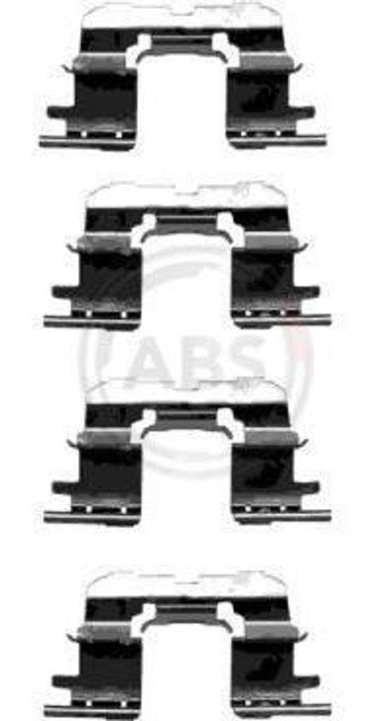 A.B.S. 1227Q Zubehörsatz, Scheibenbremsbeläge OE 441227000 kompatibel mit Yaris