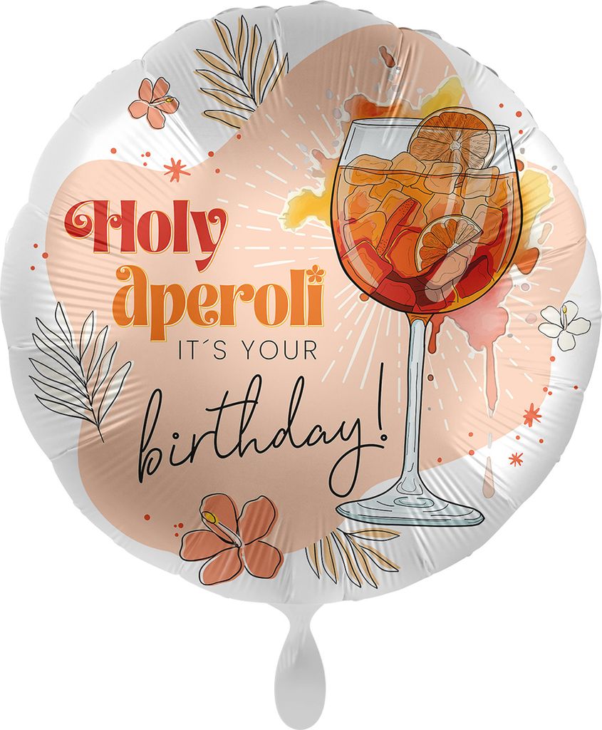 Folienballon rund 45cm Geburtstag Happy Birthday Holy Produktbild 