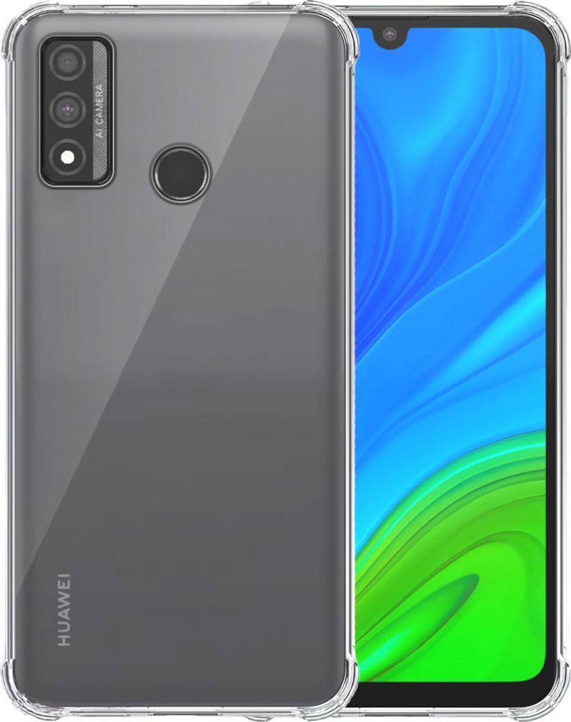 Smartphonica Telefon Fall geeignet für Huawei P Smart 2020 Transparent Shockproof - Shockproof TPU SIlicone Backcover Case mit Bumper Transparent