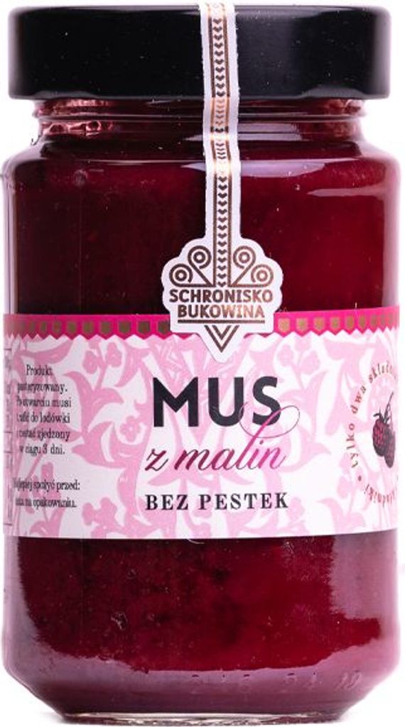 Mus malinowy bez pestek 240g - Schronisko Bukowina Zdjęcie produktu 