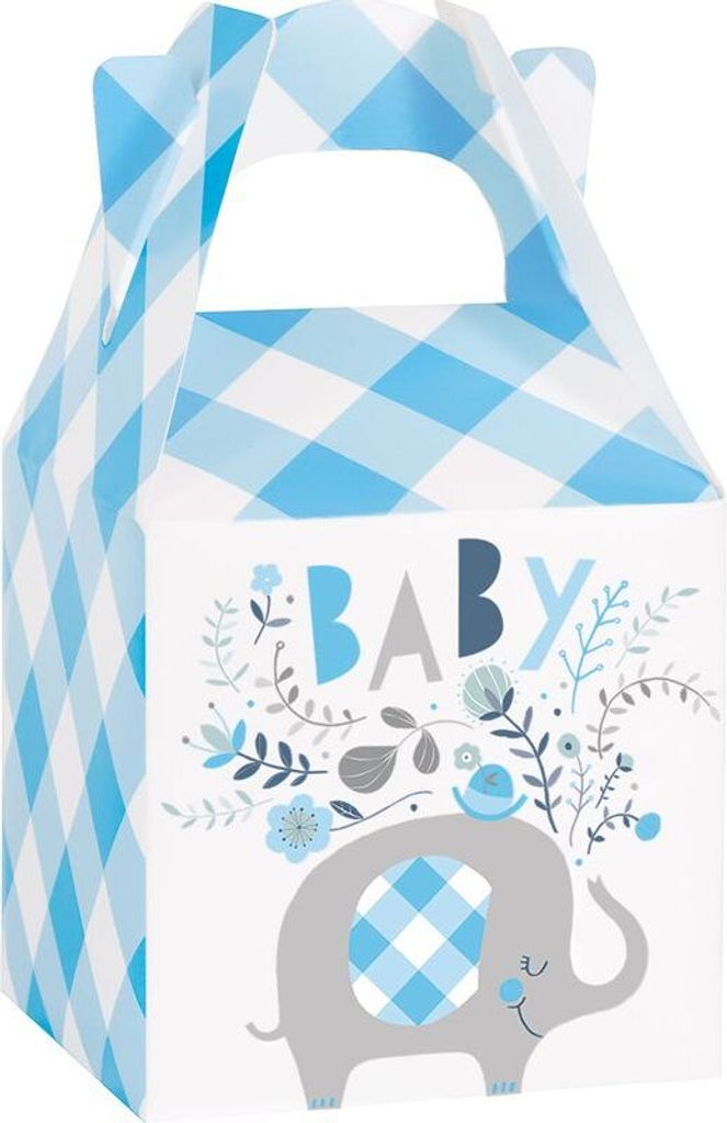 Geschenkbox Elefant Floral Blau 8Stk.