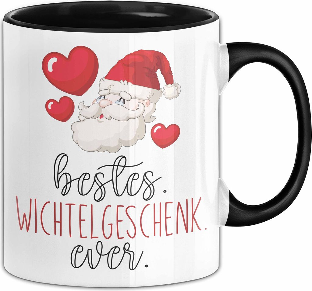 Wichtelgeschenk Tasse Geschenk bis 20€ Schrottwichtelgeschenk Schrottwichteln Bestes Wichtelgeschenk Ever (Schwarz)