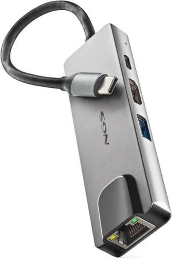 Adaptateur Multiport USB-C NGS WonderDock Supra pour MacBook et PC Gris