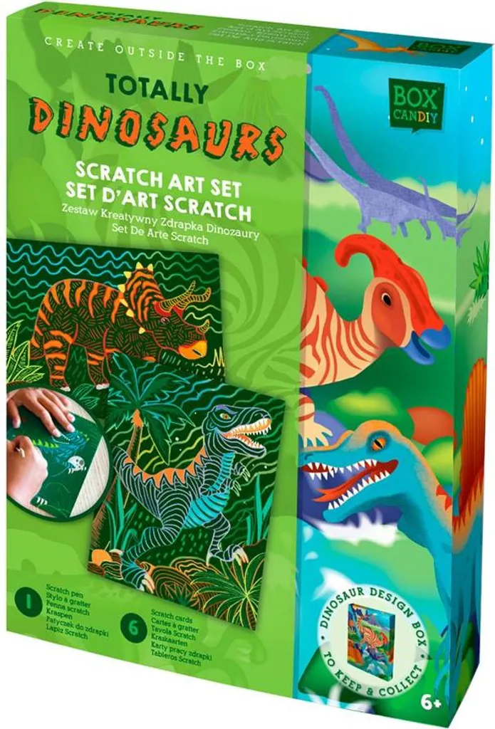 Box Candiy Scratch Art Set Créatif Enfant avec 10 Tableaux à Gratter
