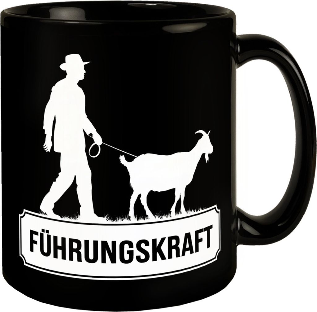Führungskraft Tasse - Mann mit Ziege Motivationsbecher
