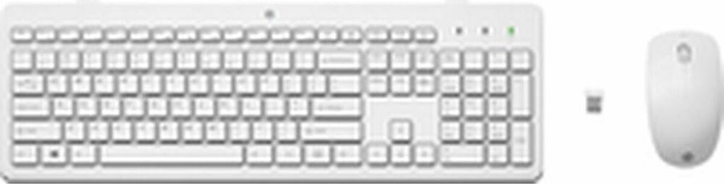 Tastatur mit Drahtloser Maus HP 230 Weiß Qwerty Spanisch Produktbild 