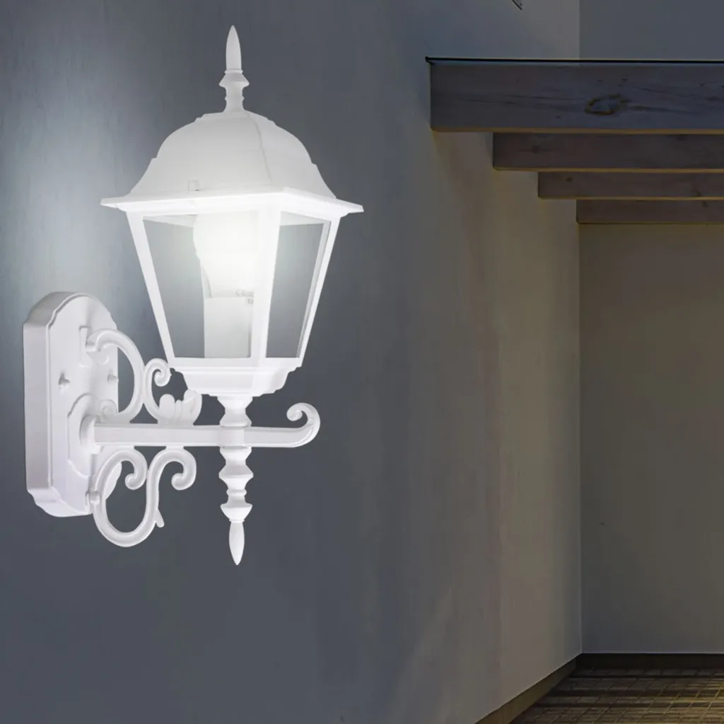 Lanterne murale extérieure blanche en aluminium V-TAC 761 IP44 E27