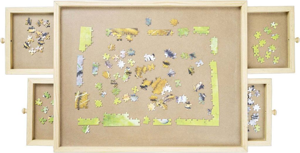 Tavolino per puzzle in legno - fino a 500 pezzi - 4 Immagine del prodotto 