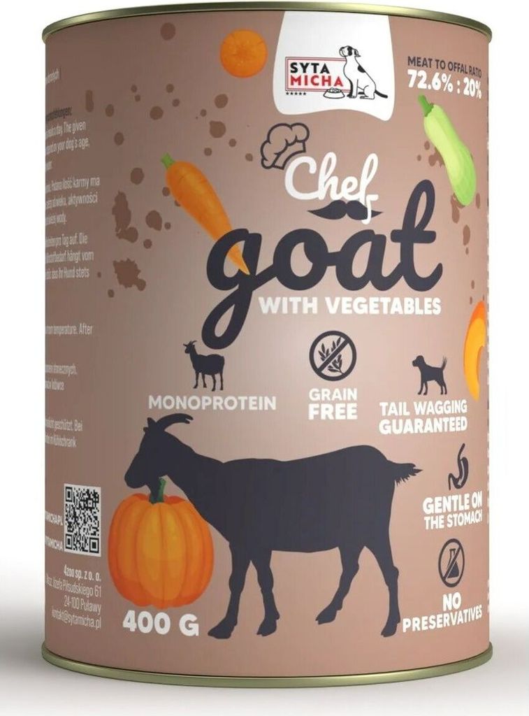 SYTA MICHA Chef Goat with vegetables - nassfutter für Hunde Produktbild 