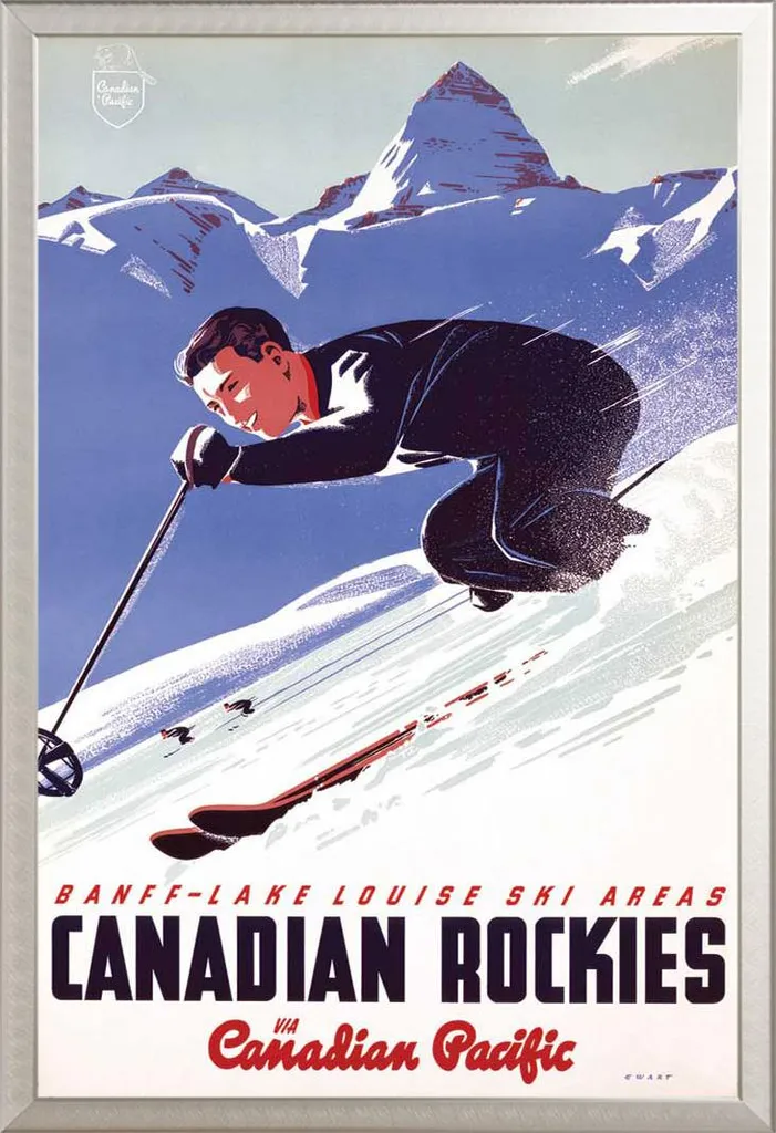 Cadre Aluminium Interchangeable avec Affiche Ski Banff Incassable