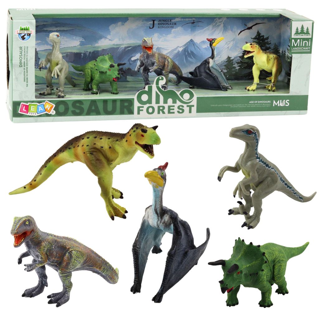 Sada realistických figurek lesních dinosaurů 5ks Obrázek produktu 