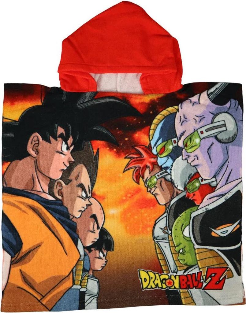 DragonBall Z Goku Kinder Jungen Mikrofaser Poncho Badeponcho 55x55 cm