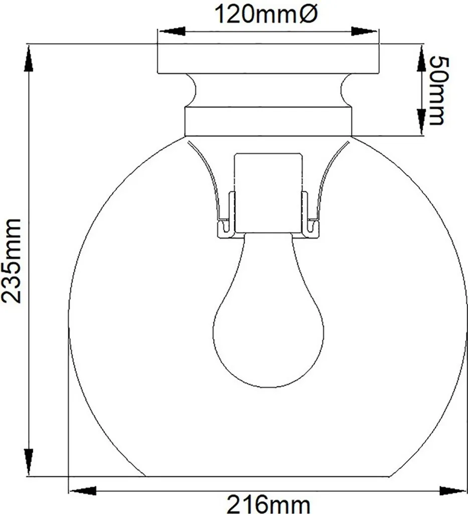 Plafonnier Tabby : éclairage optimal pour petits espaces en laiton E27 - 5
