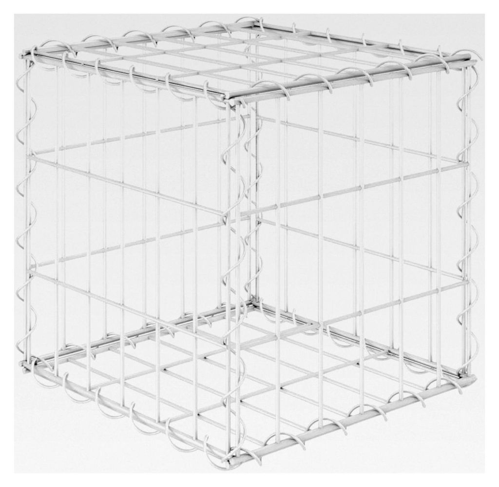 Blumenkästen für den Außenbereich, Hochbeet, Gabionenwürfel, Stahldraht, 30 x 30 x 30 cm, Blumenkasten für Sukkulenten im Garten, auf der Terr...