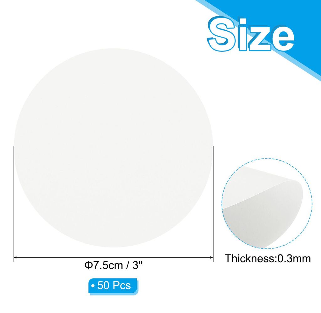 3 Zoll Kreiskartenkarton, 50 Stš¹ck runde Formausschnitte Papier dickes Kartonuntersetzer fš¹r DIY Bastelprojekte Klassenzimmer Pinnwanddekorat...