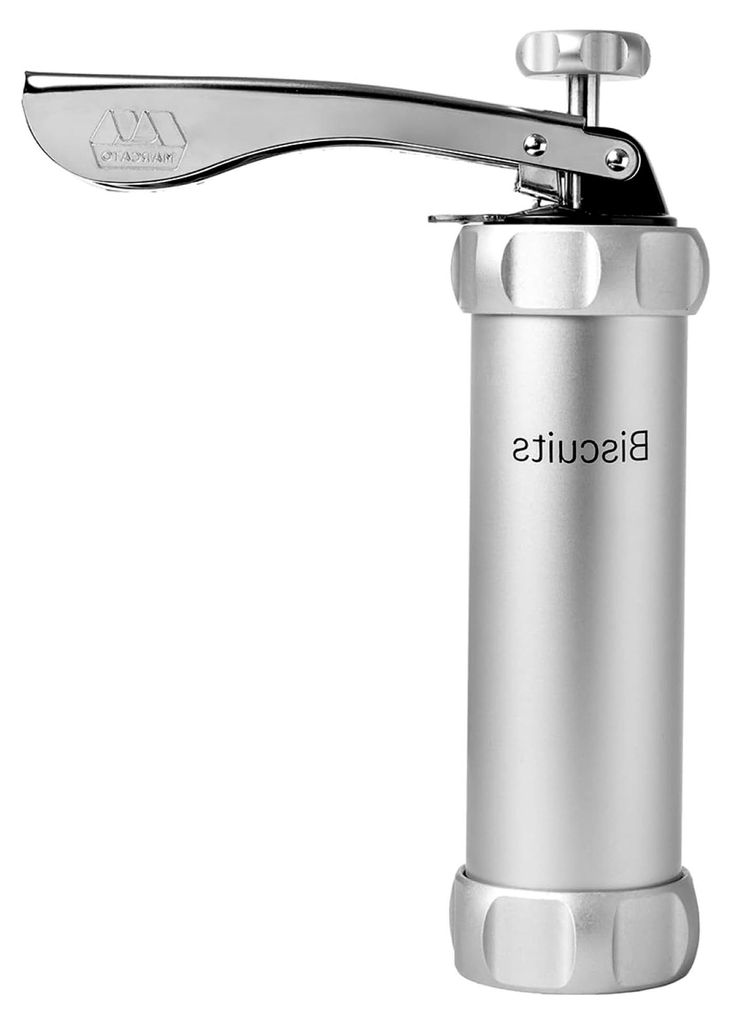 Keks-Presse, selbstgemachte Keksmaschine, Backzubehör, hergestellt in Italien, eloxiertes Aluminium, einstellbare Keksgröße, 20 Formscheiben ent...