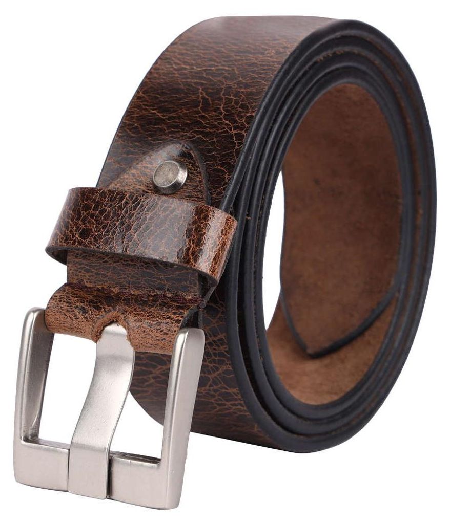 Echt Leder Gürtel Herren Damen 3,5 cm Ledergürtel für Produktbild 