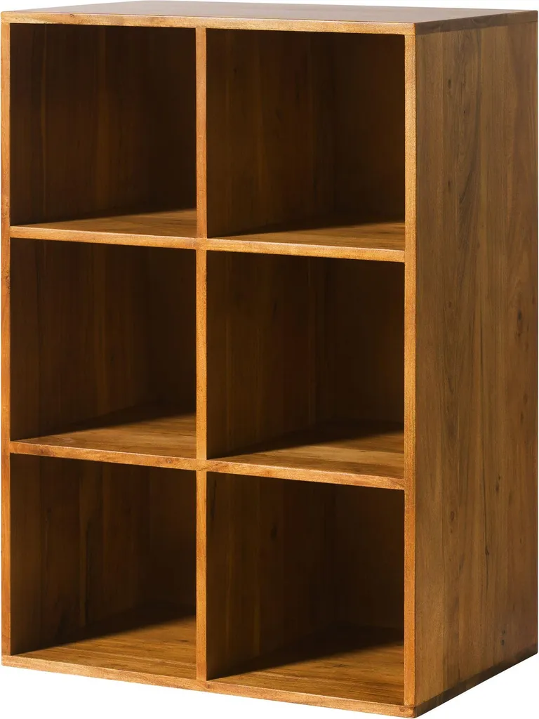 Étagère murale en bois d'Acacia massif 30x40x86 MONTREAL #136 naturel