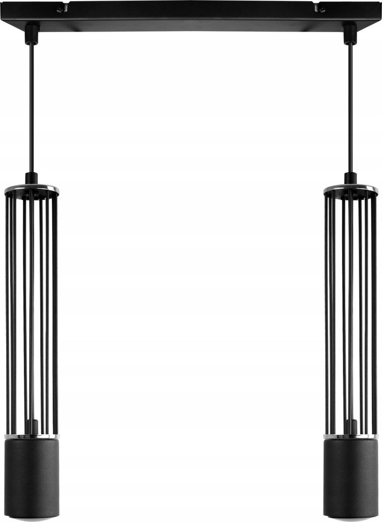 LED Deckenlampe Hängelampe Kronleuchter schwarz Loft Leiste für Küche und Wohnzimmer