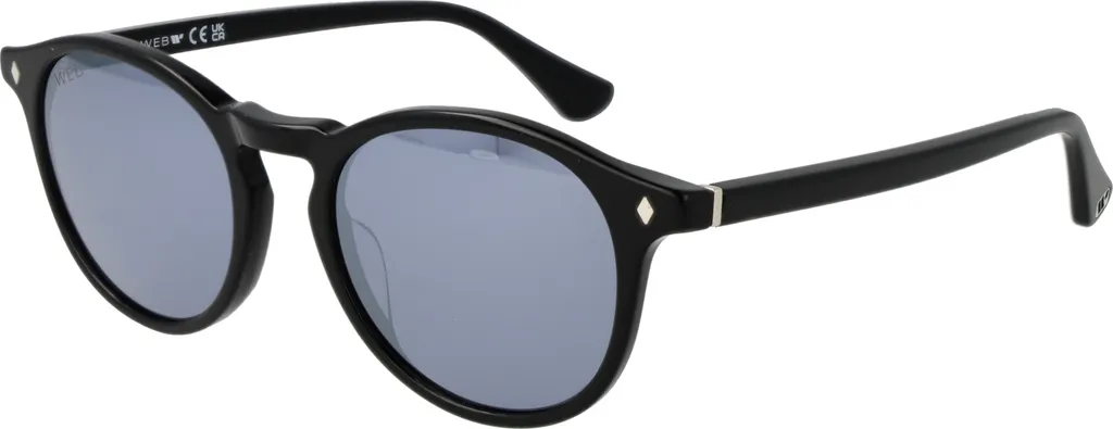 Lunettes de soleil Web WE0328 01C 50 monture noire et verres miroirs