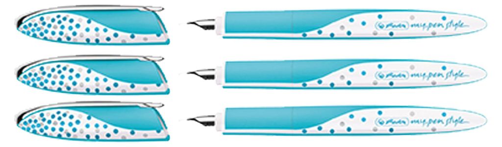 Herlitz 3 Füllhalter my.pen style Frozen Glam für Links- und Rechtshänder