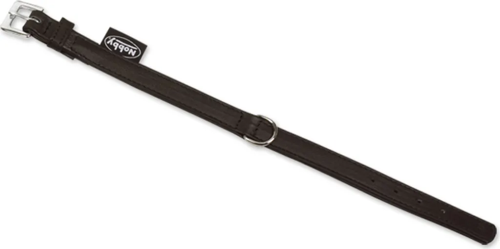 Collare Cane Nobby SUD 37cm Nero | Pelle Nappa 17/19mm Professionale