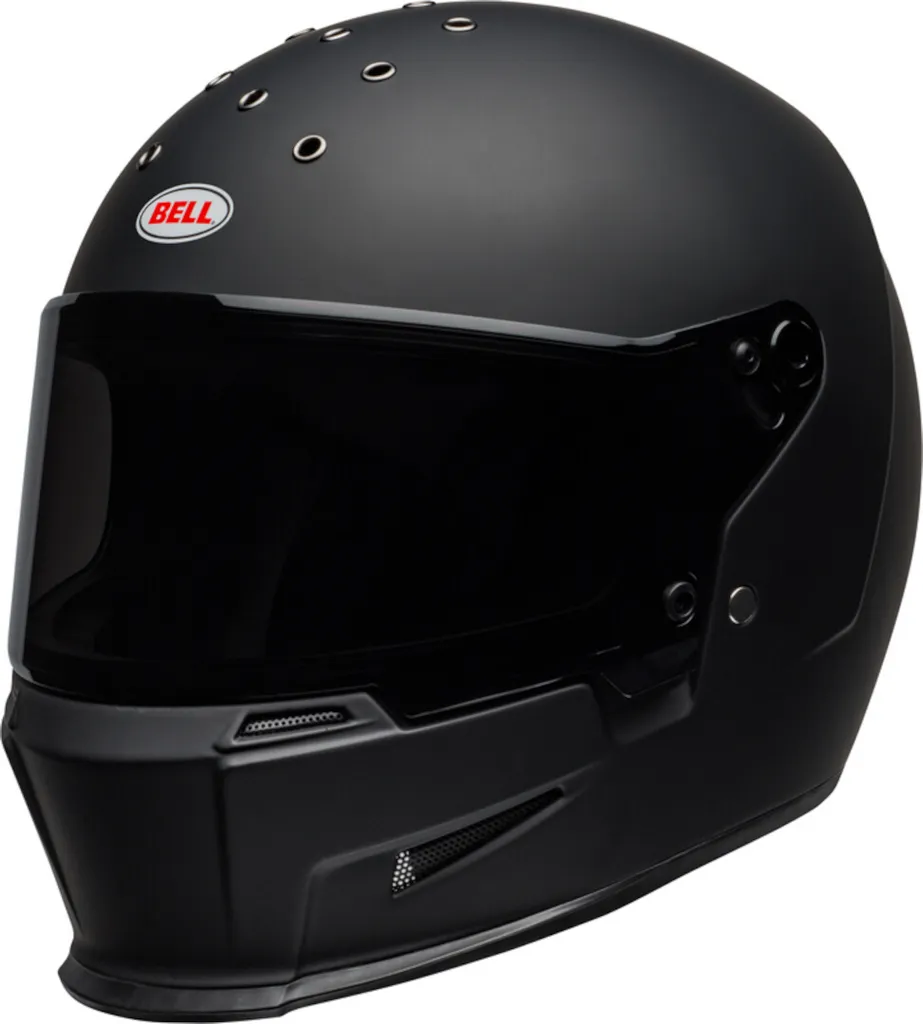 Casque Intégral Bell Eliminator Solid 06 Noir Mat - Idéal pour Moto Custom