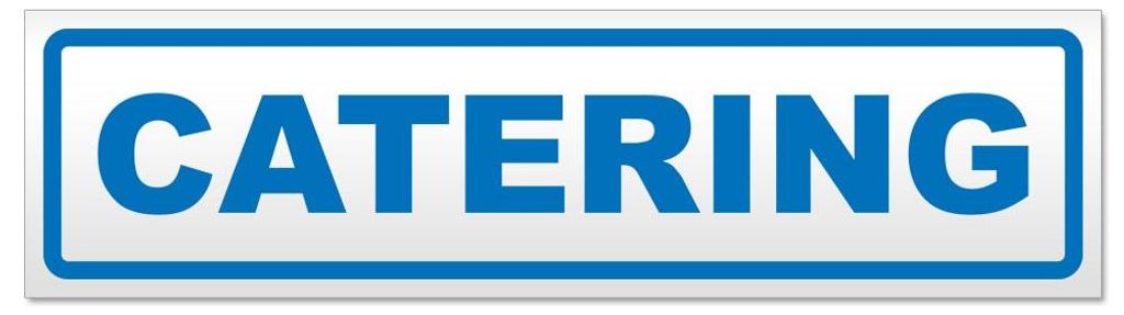 Kiwistar - Autoaufkleber - Blau - 20 x 5,3 cm - Catering - Hinweis Aufkleber Sticker für Auto, Kfz, Fahrrad, PKW, LKW