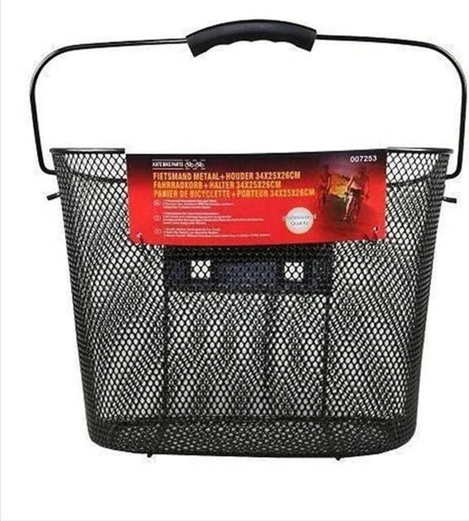 Fahrradkorb Metall + Halter 34 x 25 x 26 cm