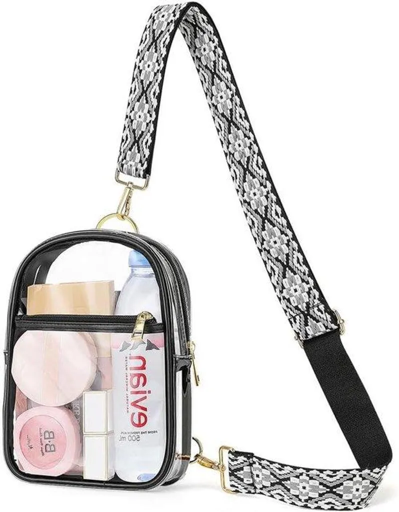 Sac de voyage imperméable pour femme avec bandoulière réglable - Noir