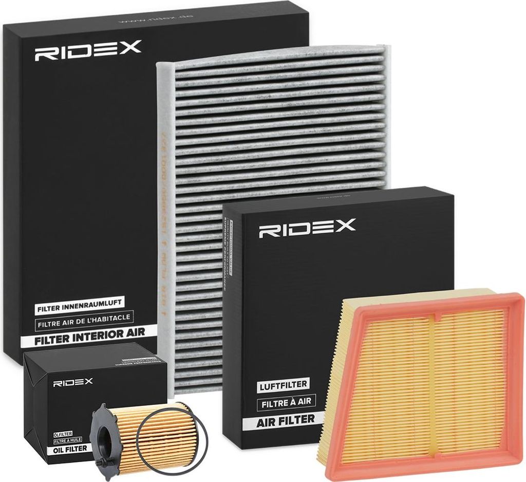 RIDEX Filterset Inspektionspaket Filtersatz für VW T-Roc Produktbild 