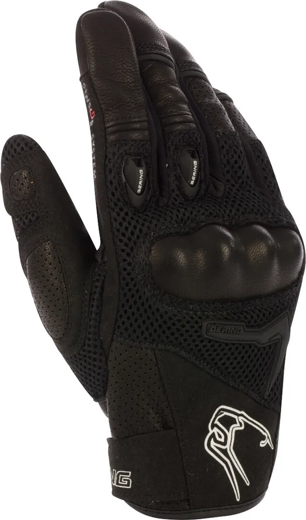 Gants Moto Été Bering Planet Noir S : Équipement de Protection Moto Textile