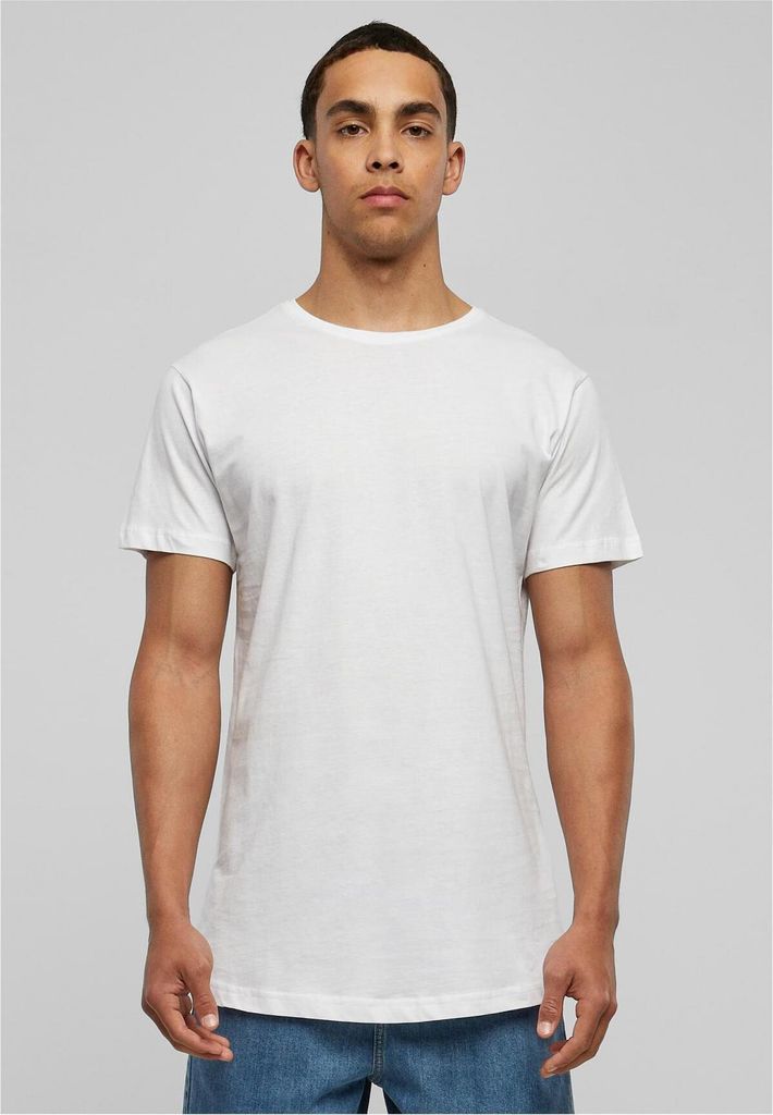 Urban Classics TB638 | Shaped Long Tee Herren T-Shirt - Farbe: White - Größe: 3XL