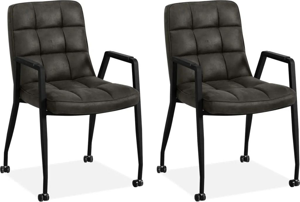 Esszimmerstuhl Ryan - Anthrazit (2er-Set)